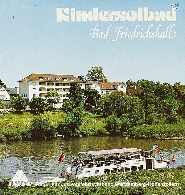 Bild des Gebäudes des Kindererholungsheims Kindersolbad Bad Friedrichshall, aus einem Prospekt der Einrichtung von 1979